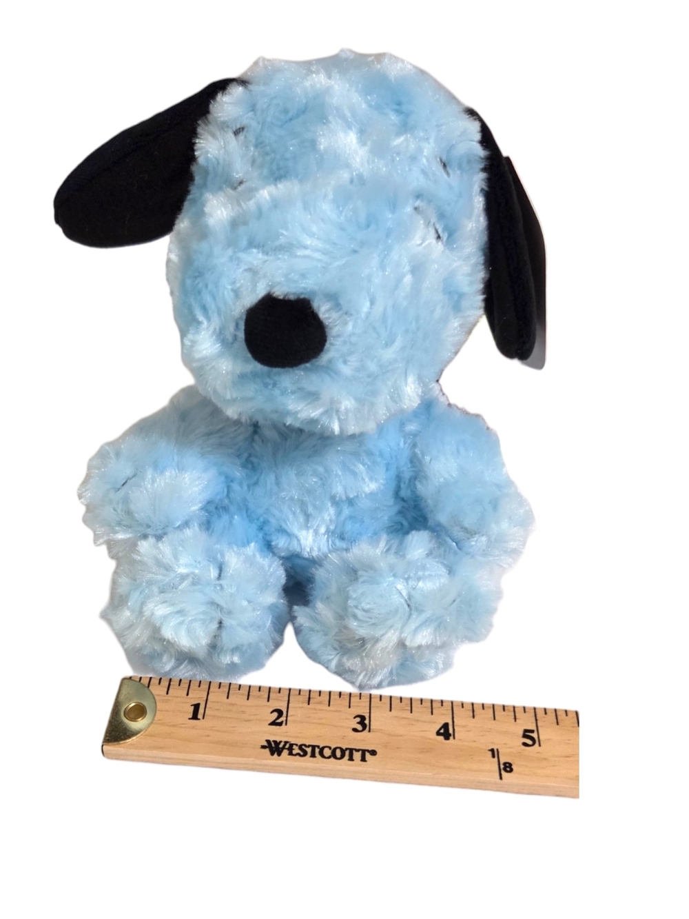 Hallmark Peanuts Snoopy Curly Plush Light Blue Black 6 Inch NWT 2022 - Picture 10 of 11